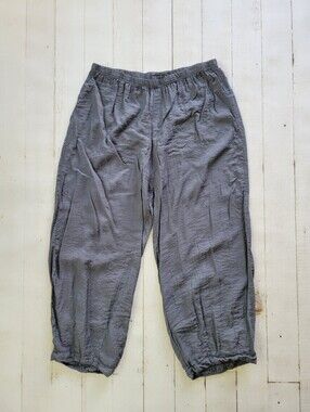 CUT LOOSE Rayon Parachute Pull-On Crop Cropped Pant Lightweight Grey Size XL